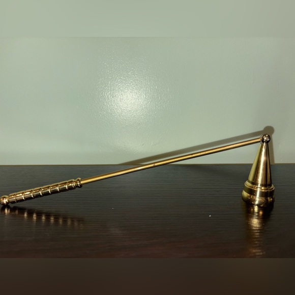 Golden Brass Candle Snuffer Ralph Lauren Christmas Asthenic - Picture 7 of 8